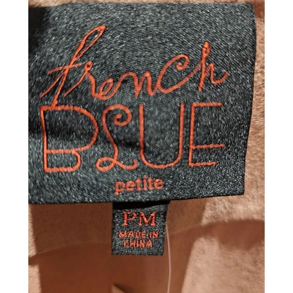 French BSue 70's Western Hippie Suede Fringe Open Vest In Blush Pink PM NWT - Picture 5 of 8